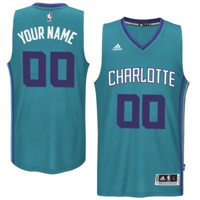 Charlotte Hornets Road Custom Big And Tall Jersey - Teal