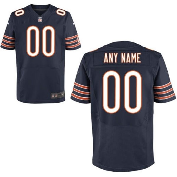 Chicago Bears Custom Big And Tall Jersey - Navy Blue