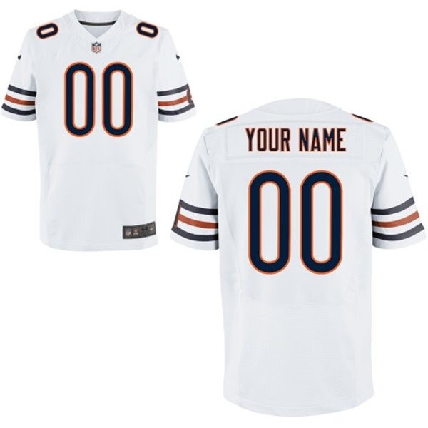 Chicago Bears Custom Big And Tall Jersey - White