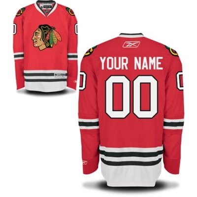 Chicago Blackhawks Home Big And Tall Custom Jersey - Red