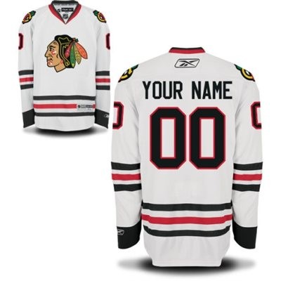 Chicago Blackhawks Road Big And Tall Custom Jersey - White