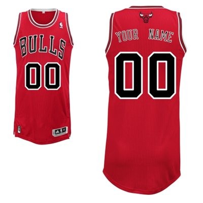 Chicago Bulls Road Custom Big And Tall Jersey - Red