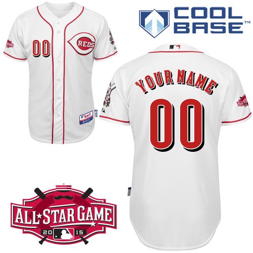 Cincinnati Reds Home Custom All Star Big And Tall Jersey - White