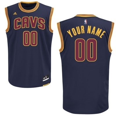 Cleveland Cavaliers Alternate Custom Big And Tall Jersey - Navy Blue