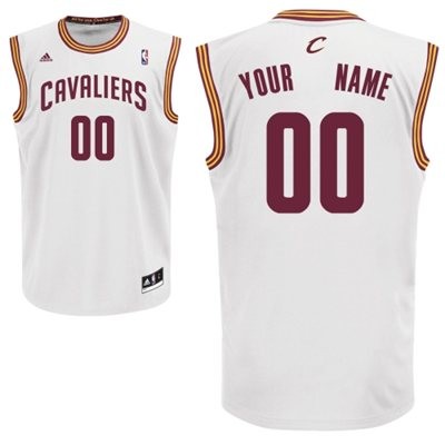 Cleveland Cavaliers Home Custom Big And Tall Jersey - White