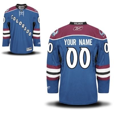 Colorado Avalanche Alternate Big And Tall Custom Jersey - Blue