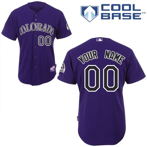 Colorado Rockies Alt Custom Big And Tall Jersey - Purple