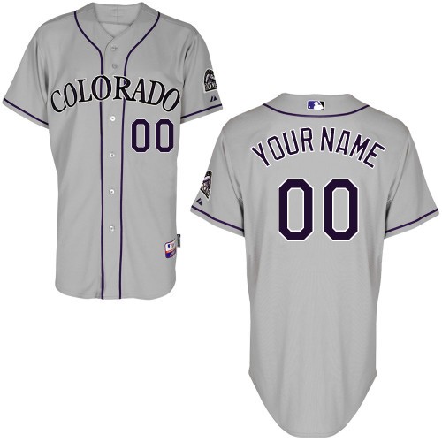 Colorado Rockies Away Custom Big And Tall Jersey - Silver Gray