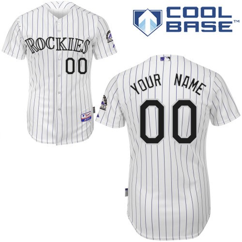 Colorado Rockies Home Custom Big And Tall Jersey - White