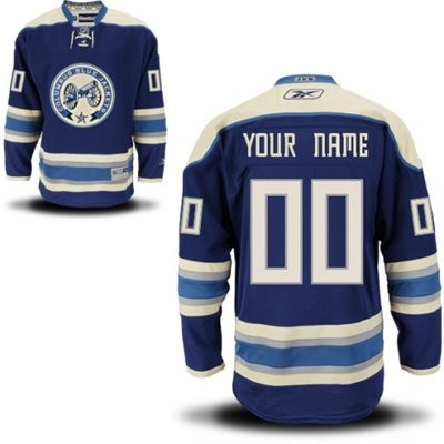 Columbus Blue Jackets Alternate Big And Tall Custom Jersey - Blue