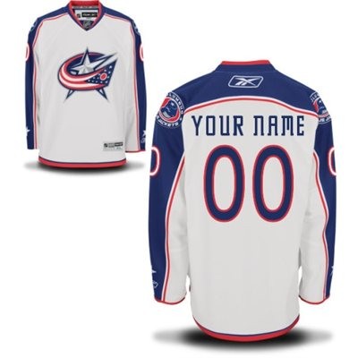 Columbus Blue Jackets Road Big And Tall Custom Jersey - White