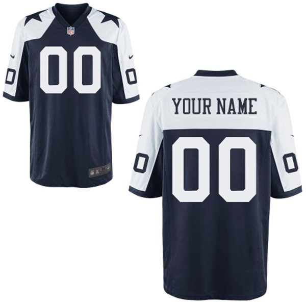 Dallas Cowboys Custom Thanksgiving Big And Tall Jersey - Blue