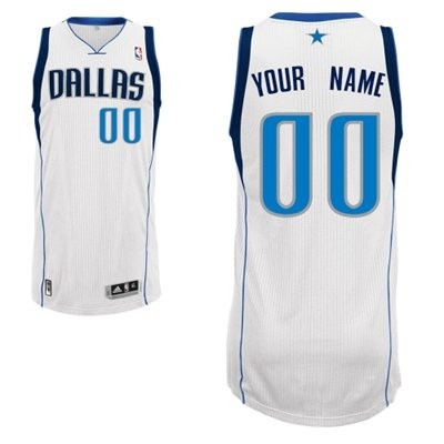 Dallas Mavericks Home Custom Big And Tall Jersey - White