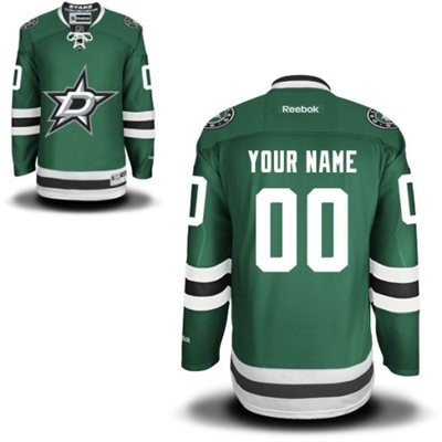 Dallas Stars Home Big And Tall Custom Jersey - Green