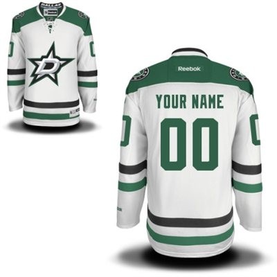 Dallas Stars Road Big And Tall Custom Jersey - White