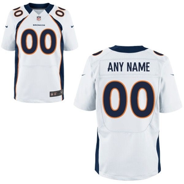 Denver Broncos Custom Big And Tall Jersey - White