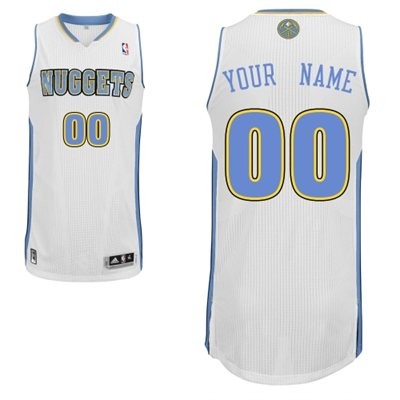 Denver Nuggets Home Custom Big And Tall Jersey - White