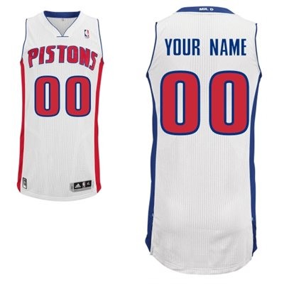 Detroit Pistons Home Custom Big And Tall Jersey - White