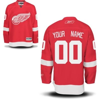 Detroit Red Wings Home Big And Tall Custom Jersey - Red