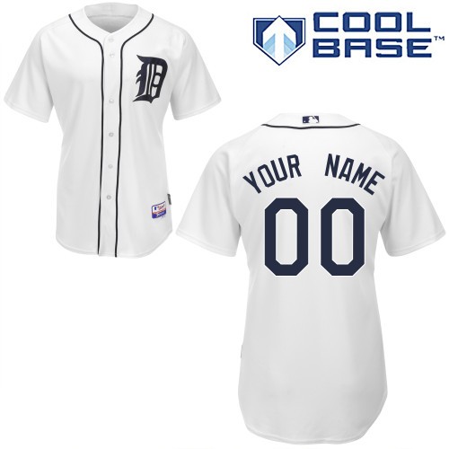 Detroit Tigers Home Custom Big And Tall Jersey - White