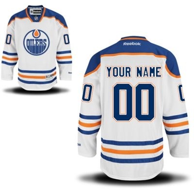 Edmonton Oilers Road Big And Tall Custom Jersey - White