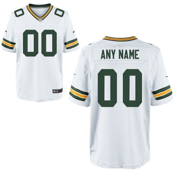 Green Bay Packers Custom Big And Tall Jersey - White