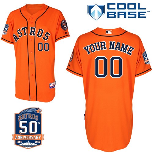 Houston Astros Alt Custom 50th Big And Tall Jersey - Orange