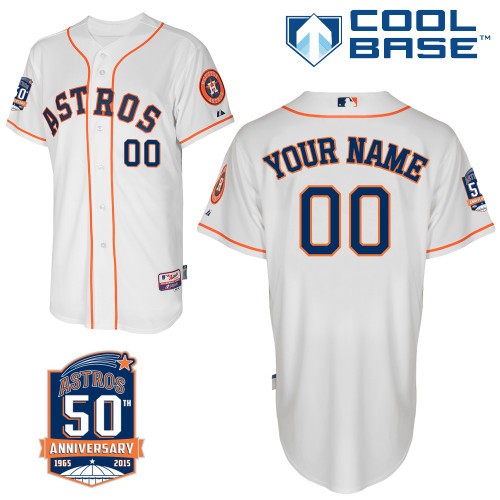 Houston Astros Home Custom 50th Big And Tall Jersey - White