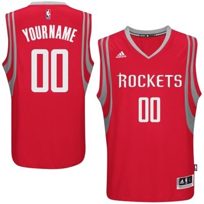 Houston Rockets Road Custom Big And Tall Jersey - Red