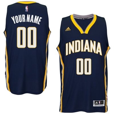 Indiana Pacers Road Custom Big And Tall Jersey - Navy Blue