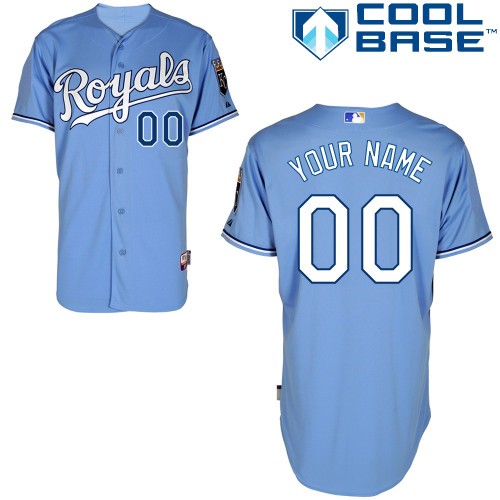 Kansas City Royals Alt Custom Big And Tall Jersey - Powder Blue