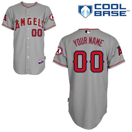 Los Angeles Angels Of Anaheim Away Custom Big And Tall Jersey - Gray