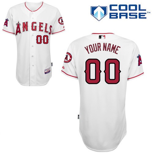 Los Angeles Angels Of Anaheim Home Custom Big And Tall Jersey - White