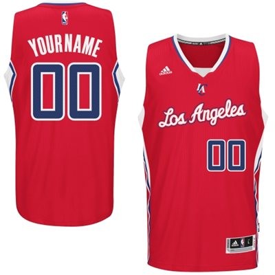 Los Angeles Clippers Road Custom Big And Tall Jersey - Red