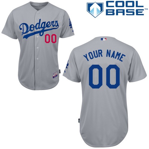 Los Angeles Dodgers Alt Custom Big And Tall Jersey - Gray