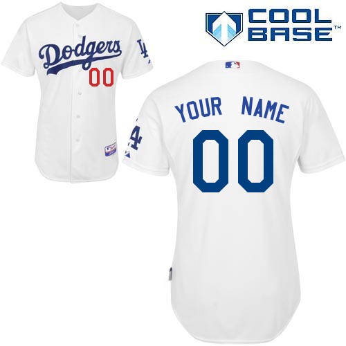 Los Angeles Dodgers Home Custom Big And Tall Jersey - White