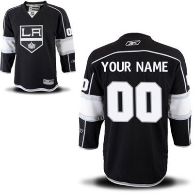 Los Angeles Kings Home Big And Tall Custom Jersey - Black