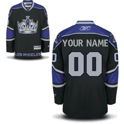 Los Angeles Kings Third Big And Tall Custom Jersey - Black