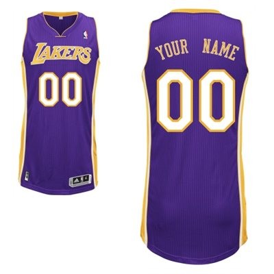 Los Angeles Lakers Road Custom Big And Tall Jersey - Purple