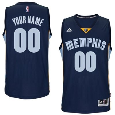 Memphis Grizzlies Road Custom Big And Tall Jersey - Memphis Midnight Blue