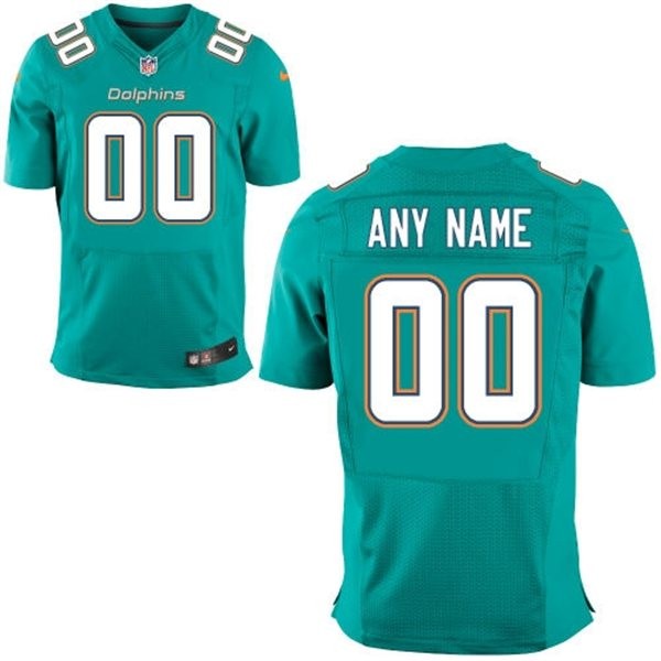 Miami Dolphins Custom Big And Tall Jersey - Aqua