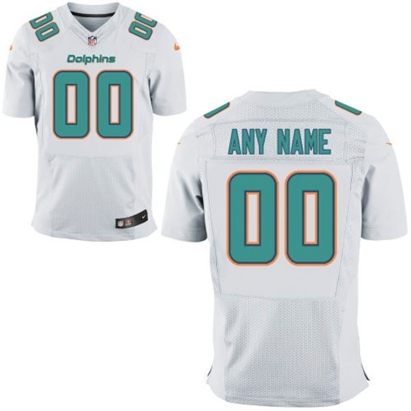 Miami Dolphins Custom Big And Tall Jersey - White