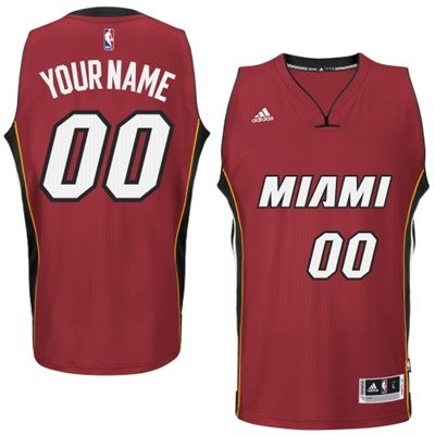 Miami Heat Alternate Custom Big And Tall Jersey - Red