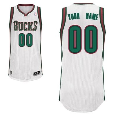 Milwaukee Bucks Home Custom Big And Tall Jersey - White