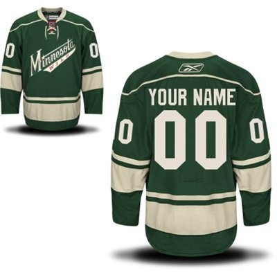 Minnesota Wild Alternate Big And Tall Custom Jersey - Green