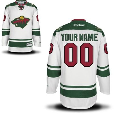 Minnesota Wild Road Big And Tall Custom Jersey - White