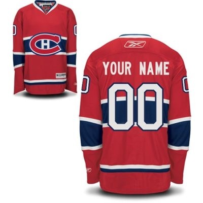 Montreal Canadiens Home Big And Tall Custom Jersey - Red