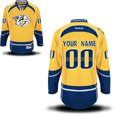 Nashville Predators Home Big And Tall Custom Jersey - Gold