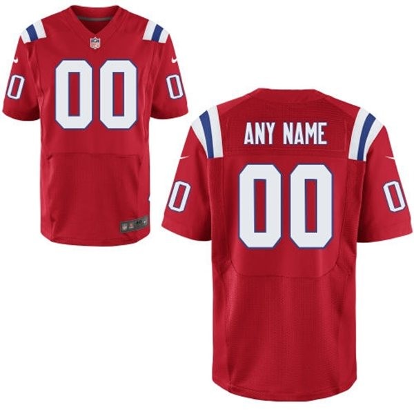 New England Patriots Custom Big And Tall Jersey - Red