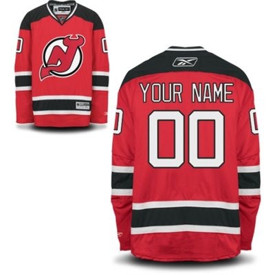 New Jersey Devils Home Big And Tall Custom Jersey - Red